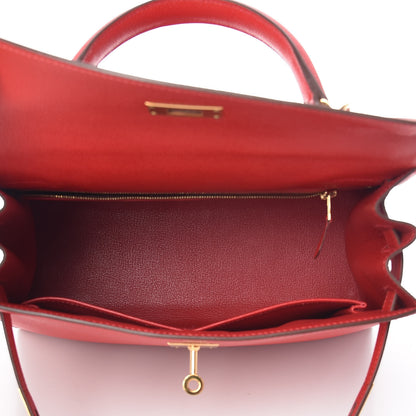 Hermes Epsom Kelly Sellier 28 Rouge Casaque 6 of 12