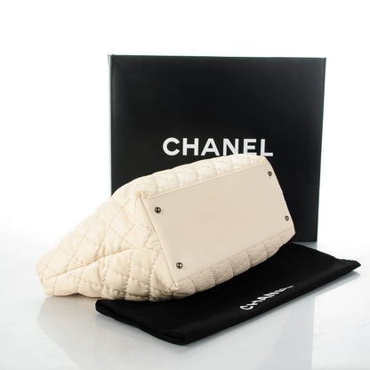 Chanel Calfskin Ultimate Stitch Shopping Tote White 4 of 7