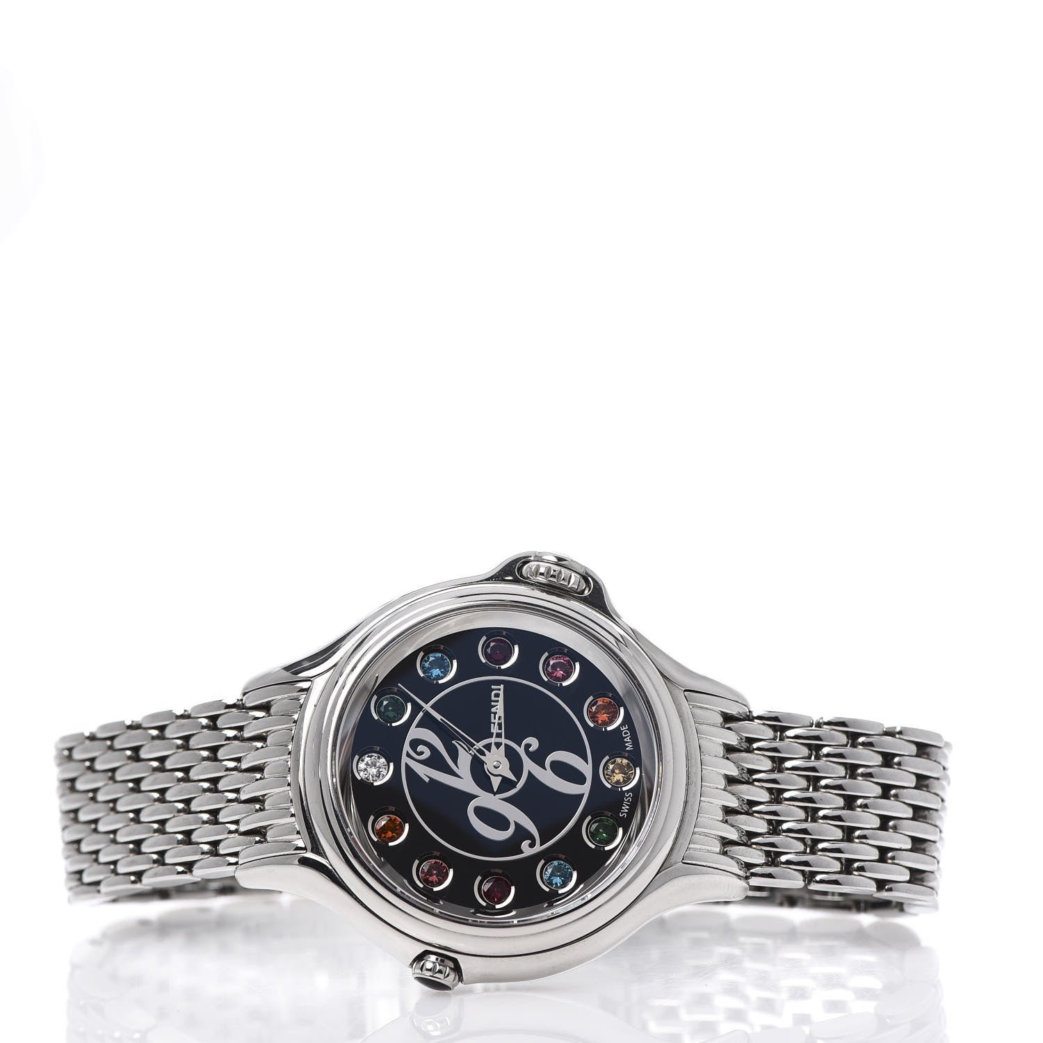Fendi Stainless Steel Diamond Topaz 38mm Crazy Carats Quartz Watch Black 5 of 8