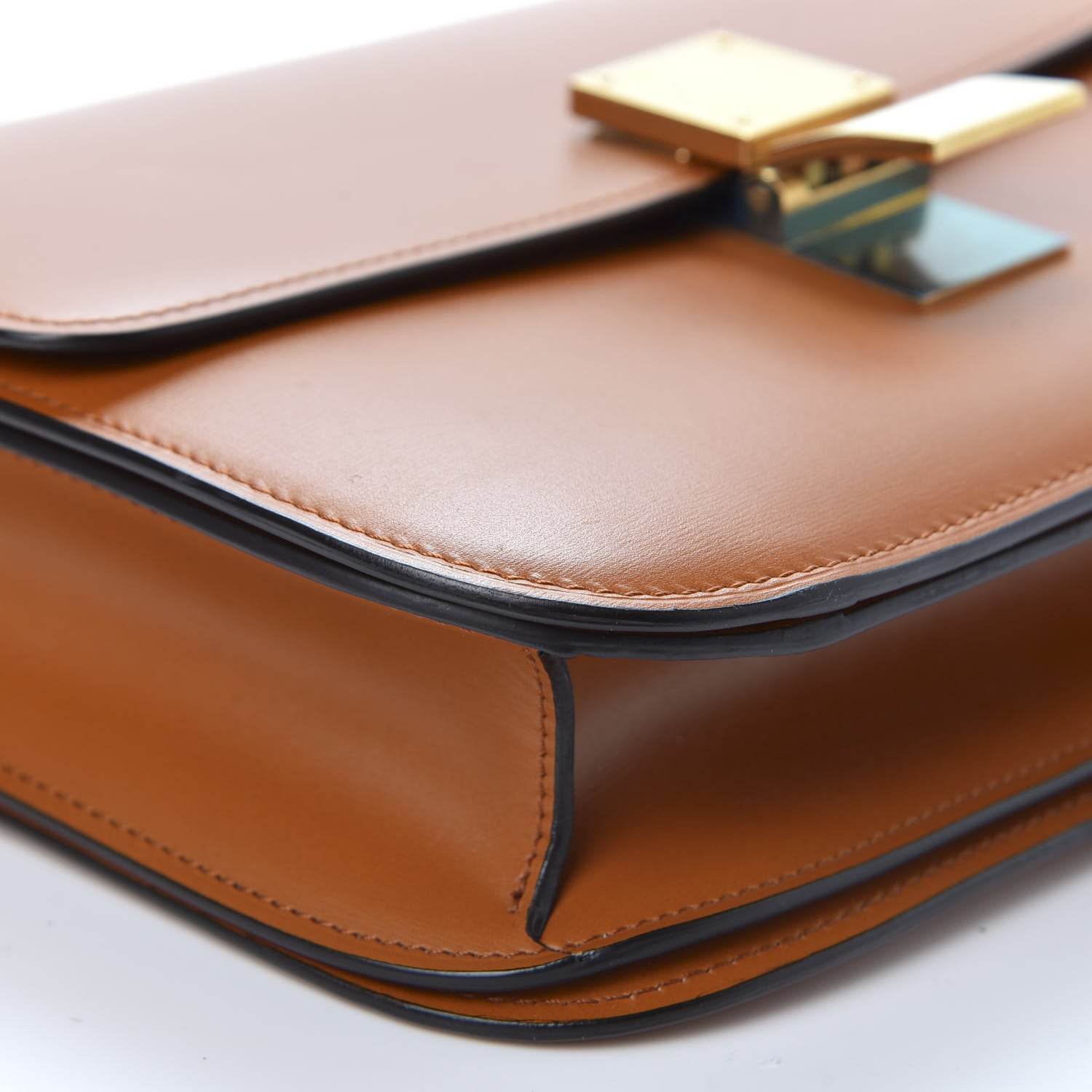 Celine Box Calfskin Medium Classic Box Flap Bag Chestnut 5 of 9