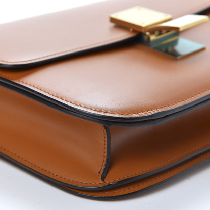 Celine Box Calfskin Medium Classic Box Flap Bag Chestnut 5 of 9