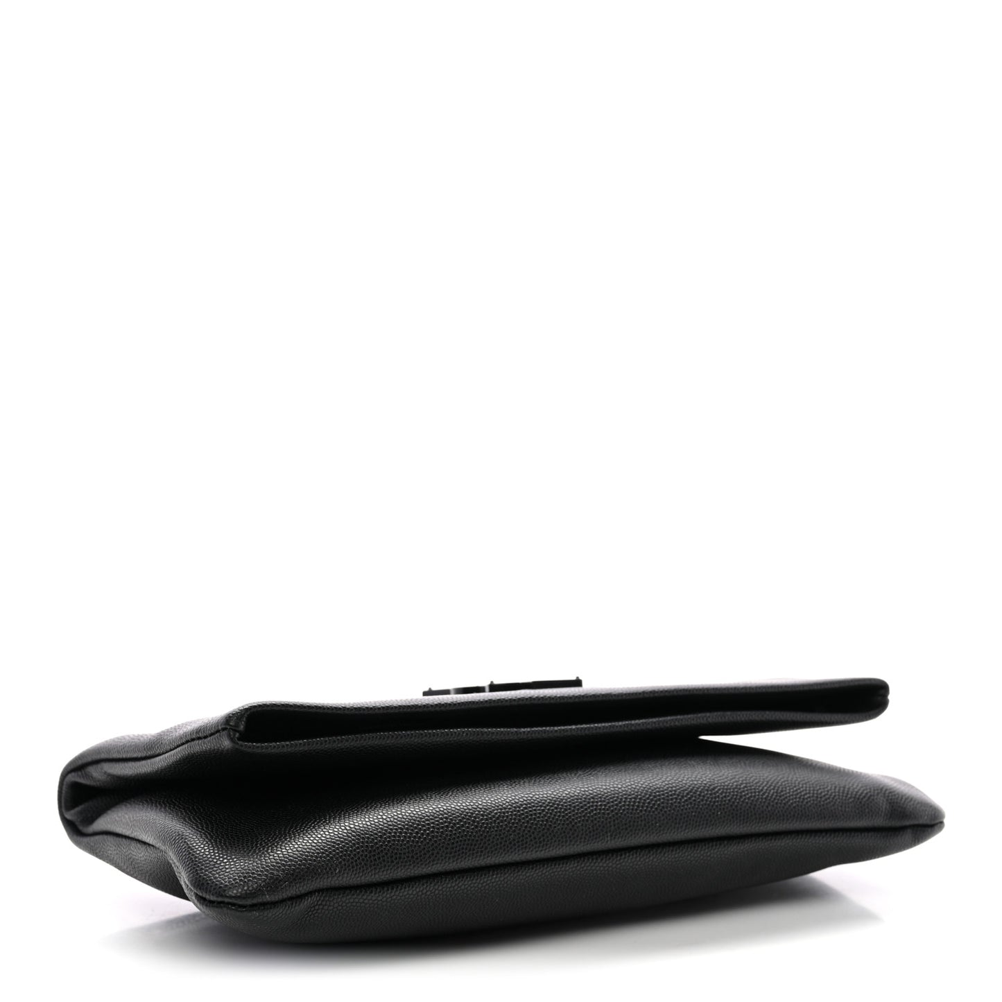 Grain De Poudre West Hollywood Monogram Fold Over Clutch Black