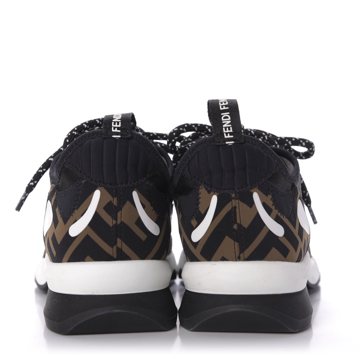 Fendi Technical Mesh Lycra FFreedom Patchwork Sneakers 39.5 Black Tobacco 6 of 10