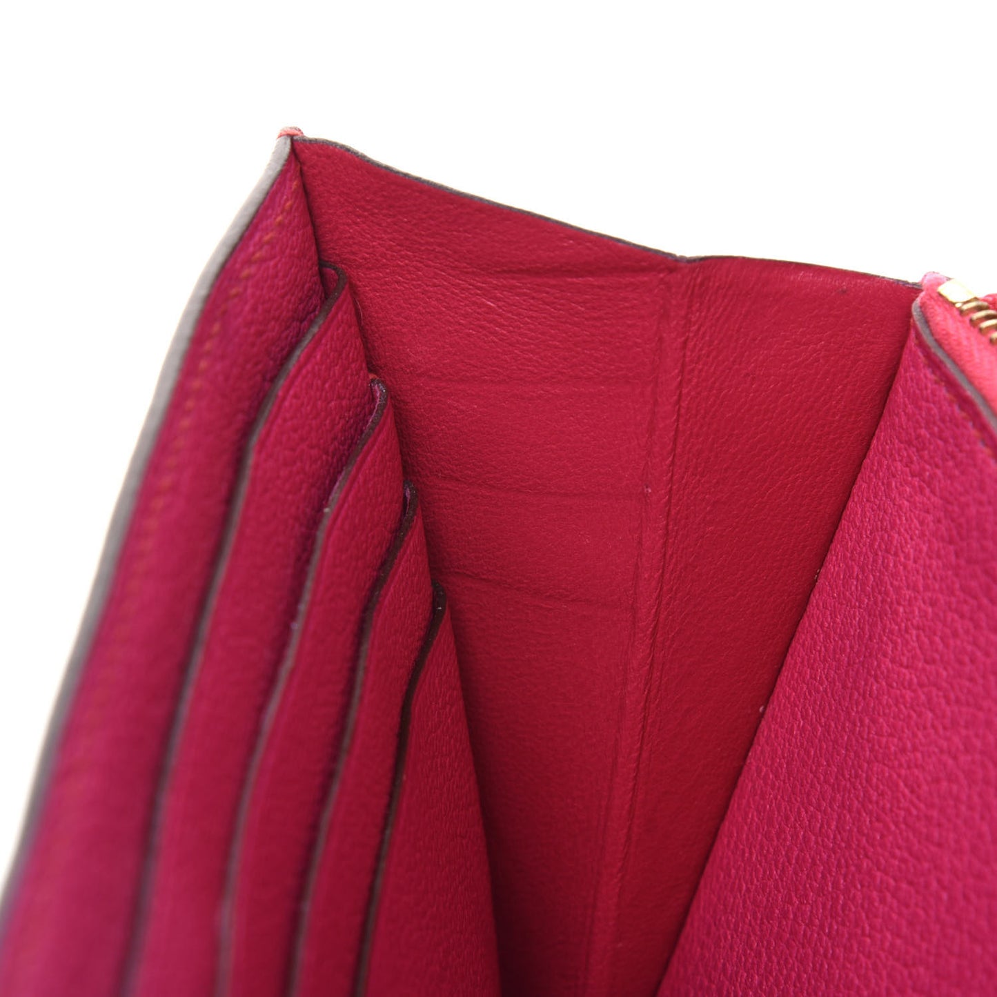 Chevre Mysore Kelly Longue Wallet Rose Shocking