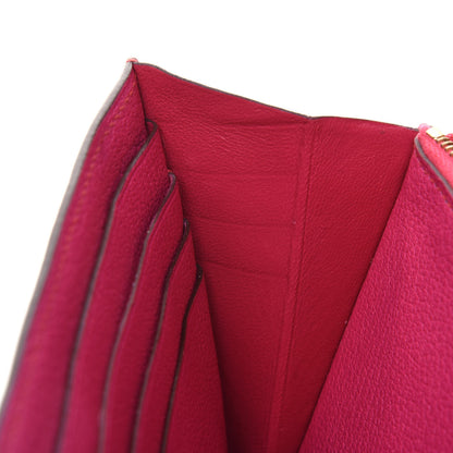 Hermes Chevre Mysore Kelly Longue Wallet Rose Shocking 7 of 21