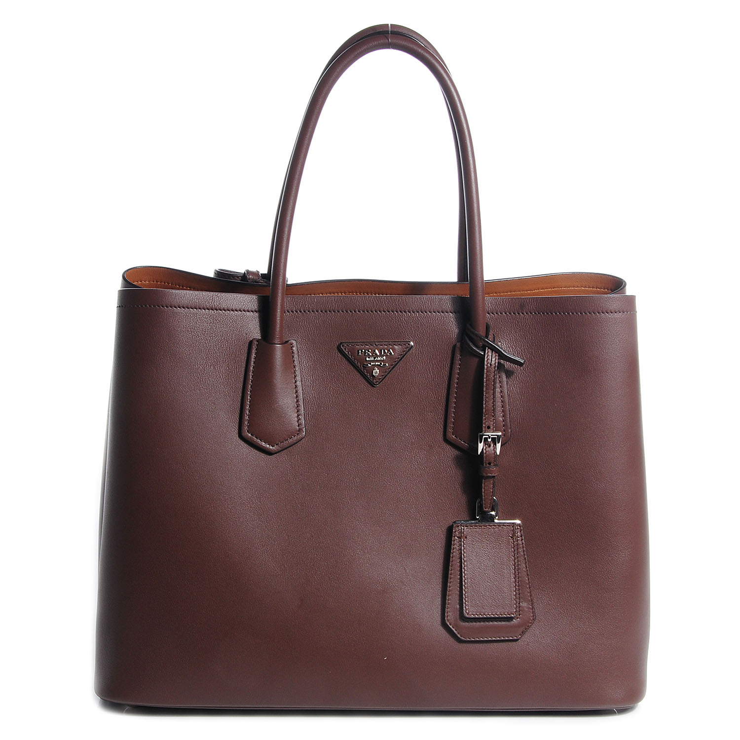 Prada City Calf Double Bag Cacao 1 of 11