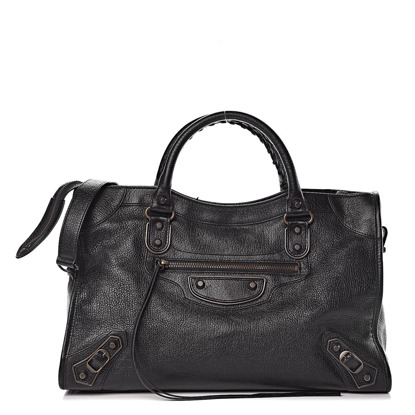 Chevre Classic Hardware Metallic Edge City Black