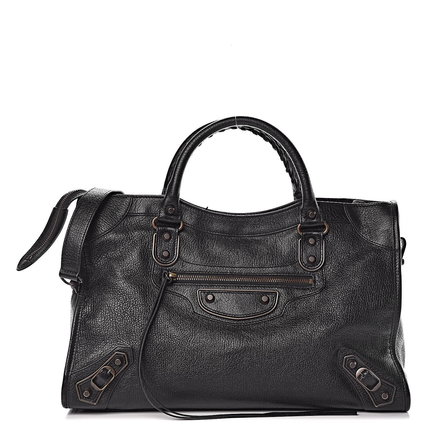 Balenciaga Chevre Classic Hardware Metallic Edge City Black 1 of 13