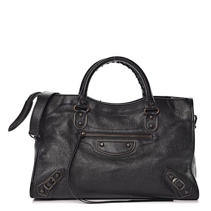 Balenciaga Chevre Classic Hardware Metallic Edge City Black 1 of 13