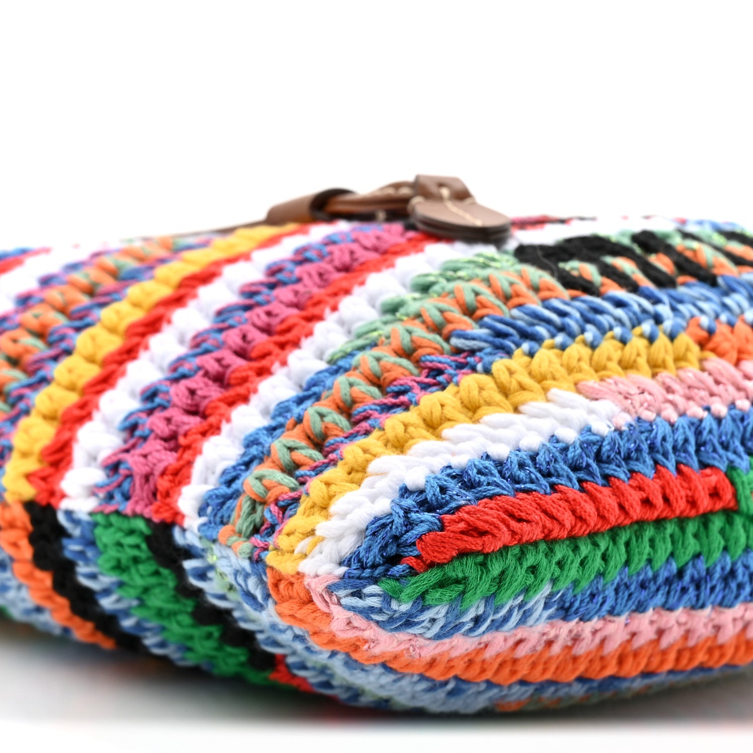 Miu Miu Fabric Crochet Drawstring Pouch Multicolor 9 of 10