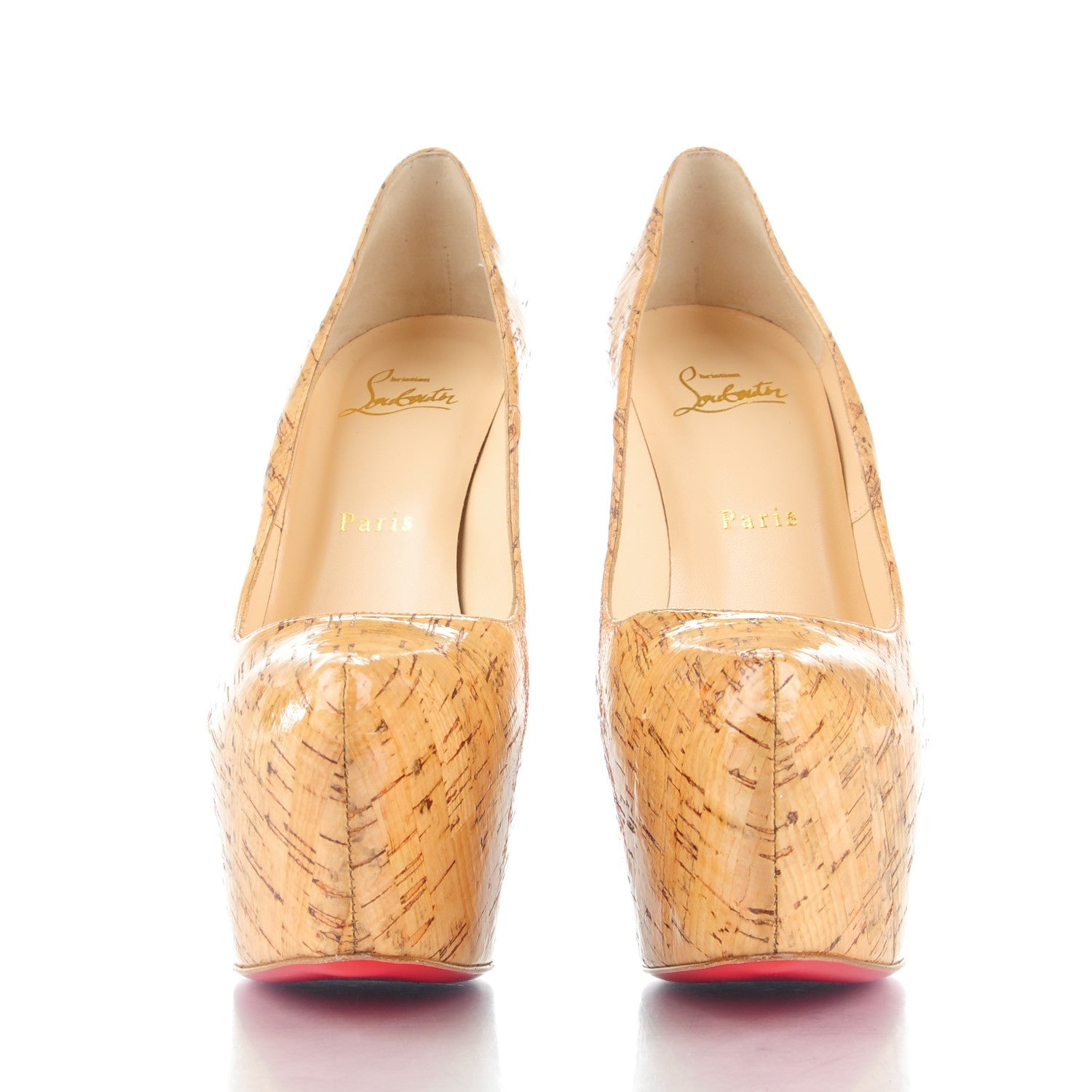 Christian Louboutin Cork Daffodile 160 Pumps 39.5 Naturale 2 of 9