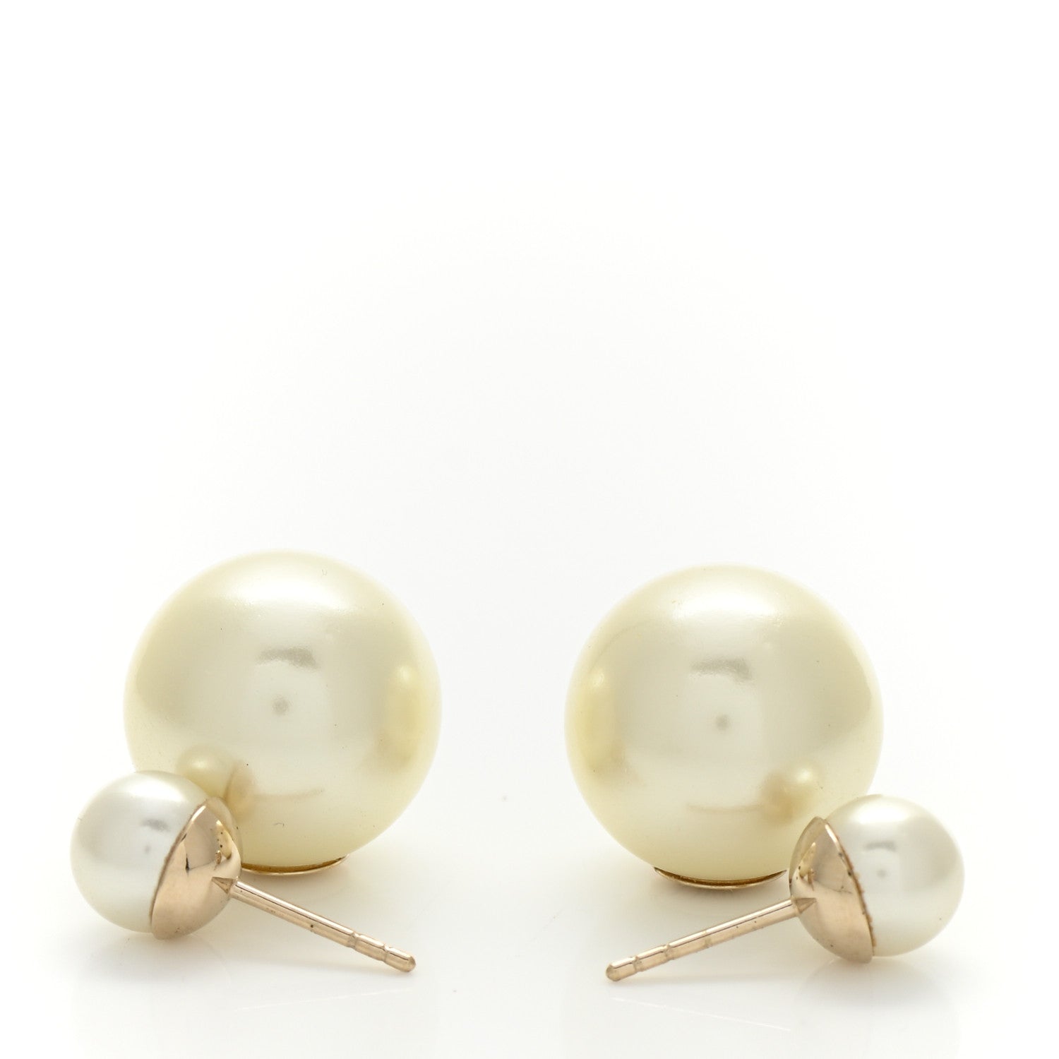 Christian Dior Pearl Mise En Dior Tribal Earrings Gold 3 of 4