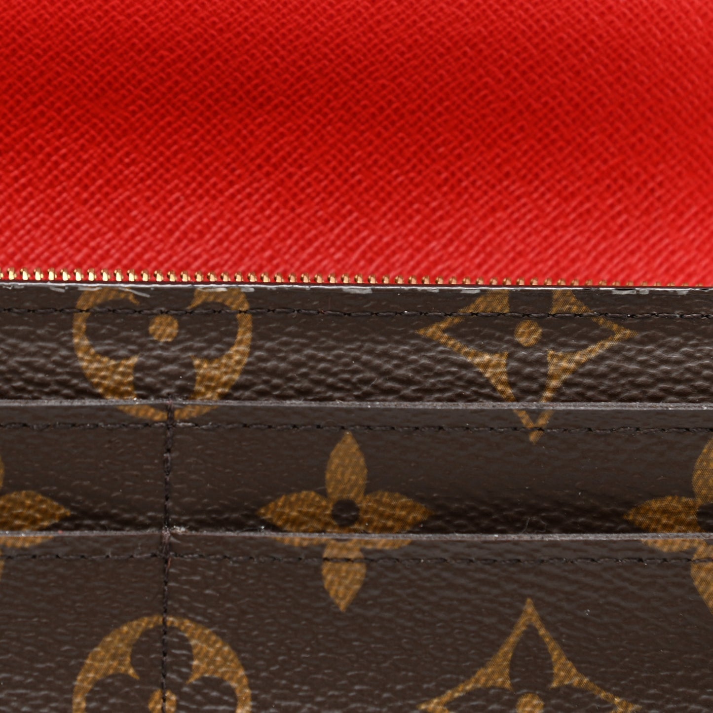 Monogram Sarah Wallet NM Coquelicot