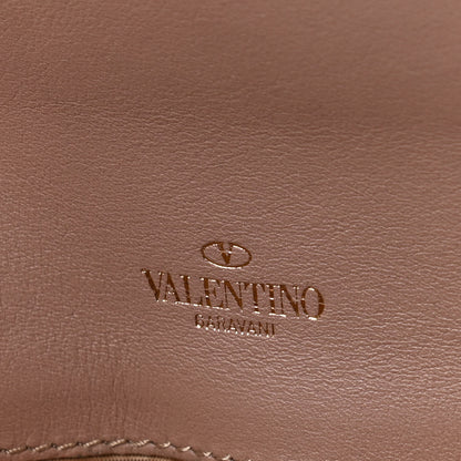 Valentino Garavani Vitello Rockstud Flap Wallet On Chain Poudre 9 of 12