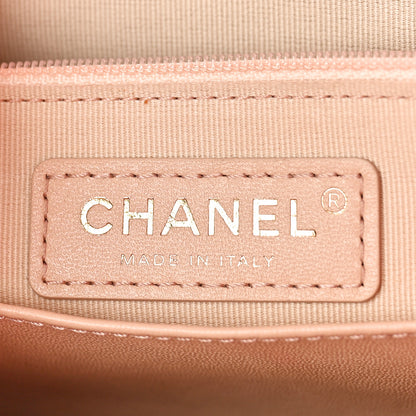 Chanel Shiny Crumpled Calfskin Quilted Wavy CC Hobo Fuchsia 6 of 10