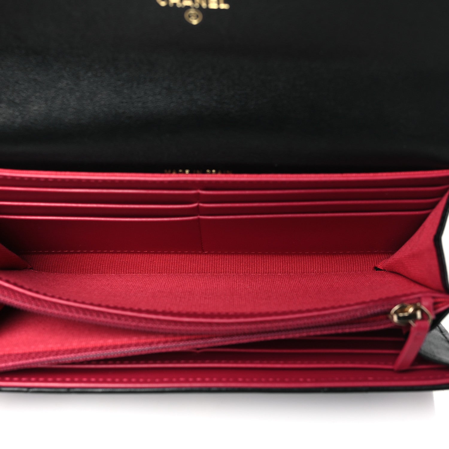 Chanel Lambskin Quilted Chanel 19 Flap Wallet Black 5 of 9