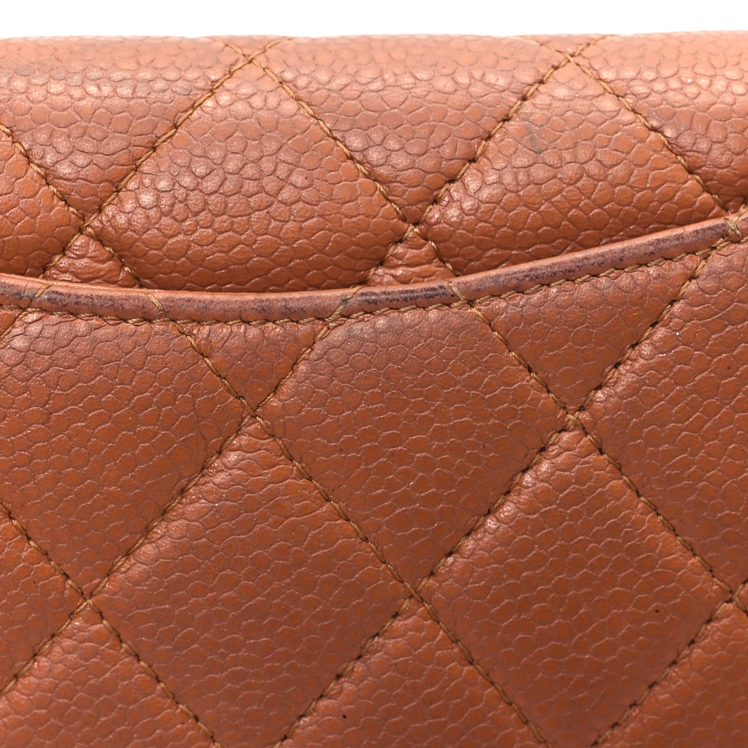 Chanel Caviar Quilted Yen Wallet Dark Beige 11 of 11
