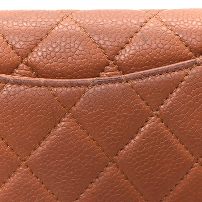 Chanel Caviar Quilted Yen Wallet Dark Beige 11 of 11