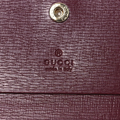 Gucci Textured Calfskin Script Logo Mini Wallet Rosso Ancora 7 of 12