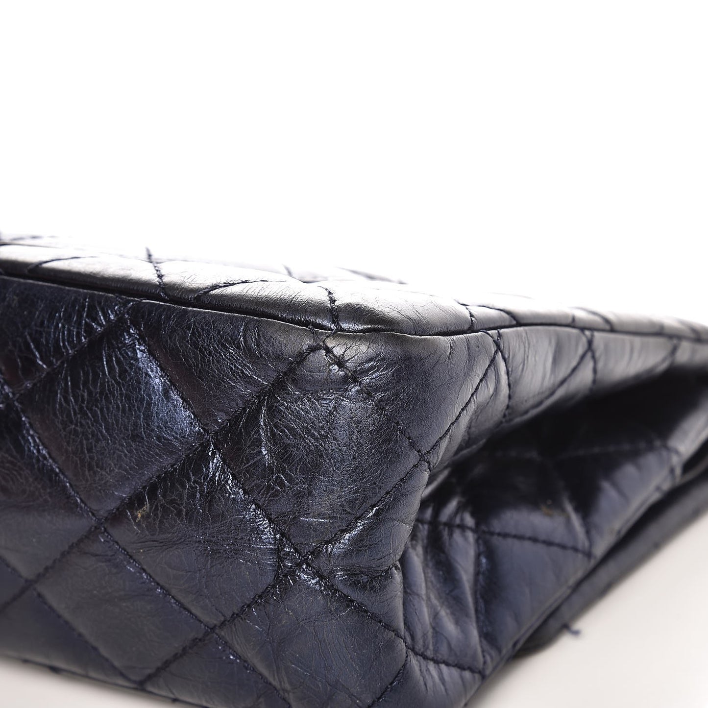 Metallic Aged Calfskin 2.55 Reissue Flap 227 Blue