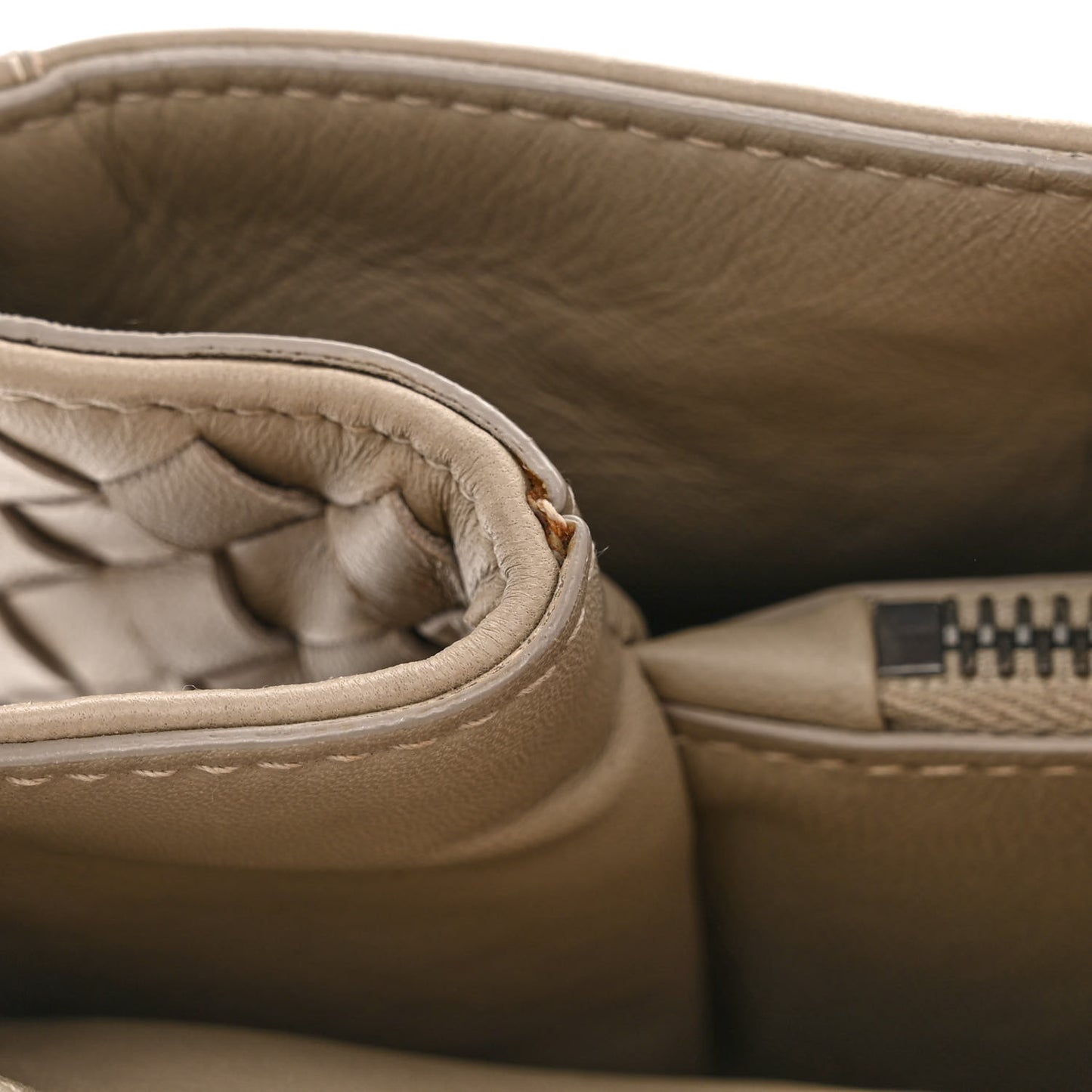 Nappa Intrecciato Top Handle Tote Fume