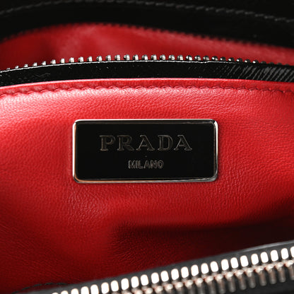 Prada Saffiano Vernice Mini Galleria Double Zip Tote Black 6 of 10