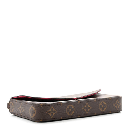 Louis Vuitton Monogram Pochette Felicie Chain Wallet Fuchsia 4 of 6