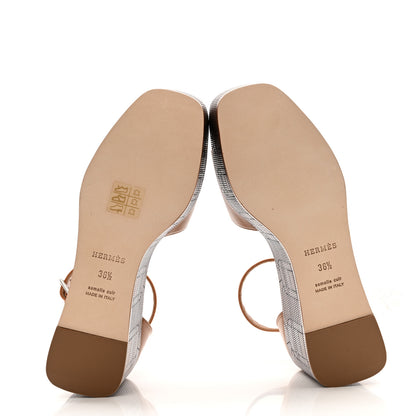 Hermes Calfskin Illusion 35 Sandals 36.5 Naturel 6 of 12