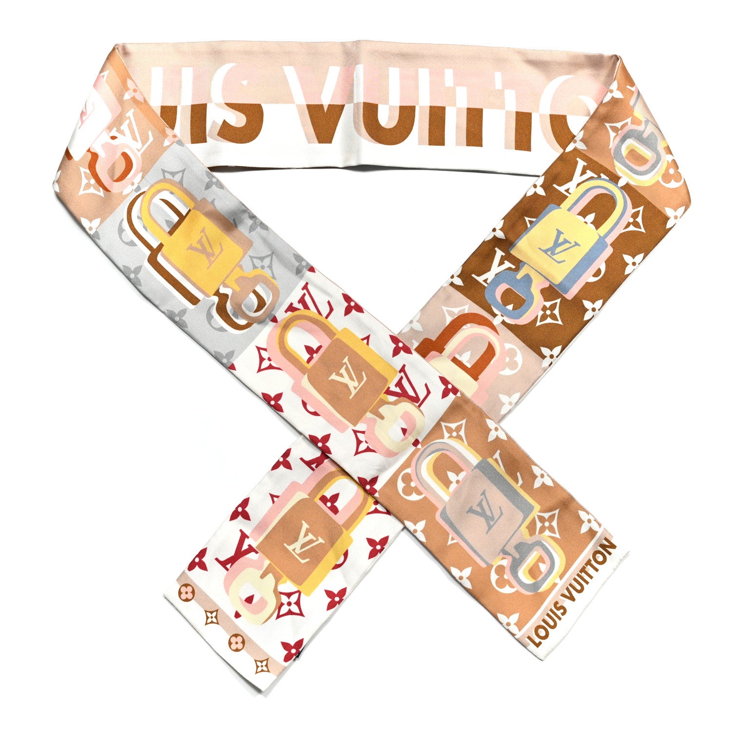 Louis Vuitton Silk LV Unlocked Bandeau Brown 1 of 3