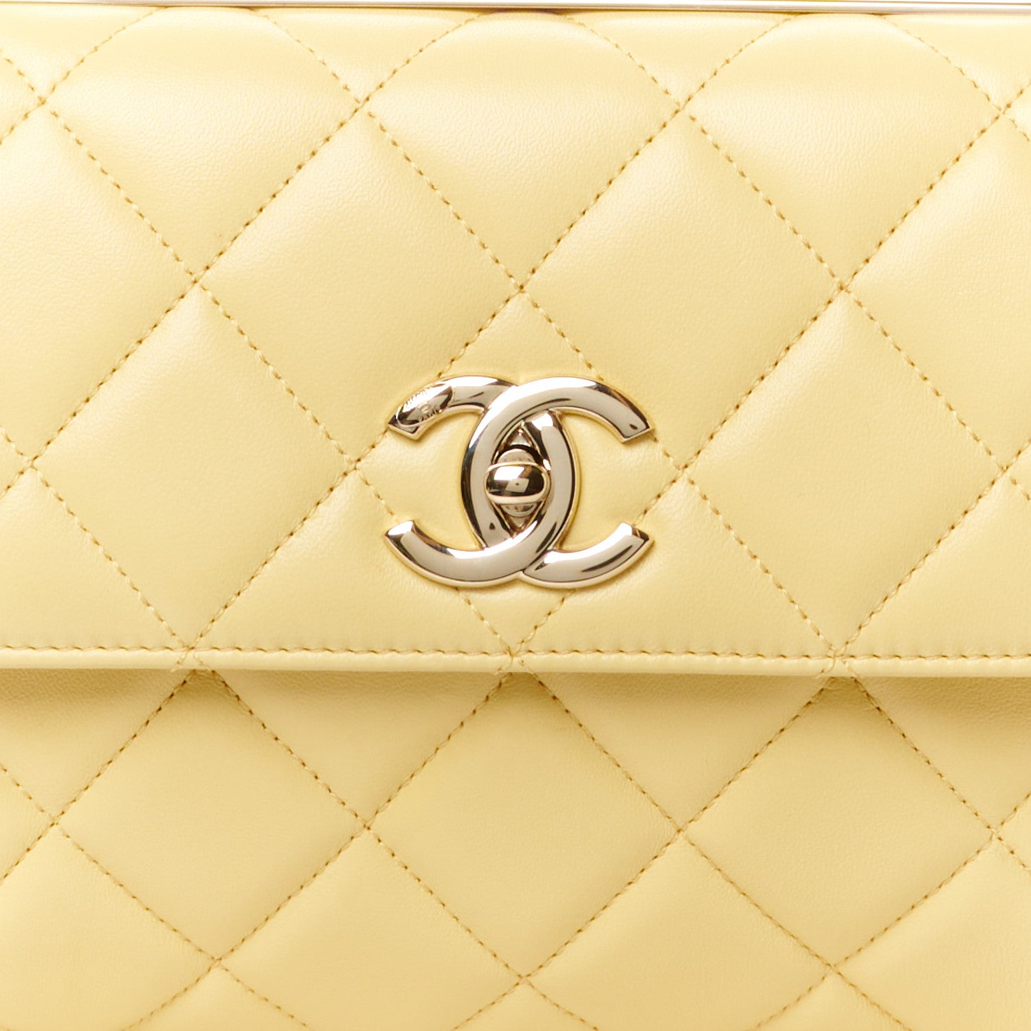 Chanel Lambskin Quilted Medium Trendy CC Flap Yellow 10 of 14