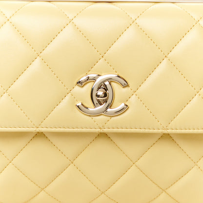 Chanel Lambskin Quilted Medium Trendy CC Flap Yellow 10 of 14