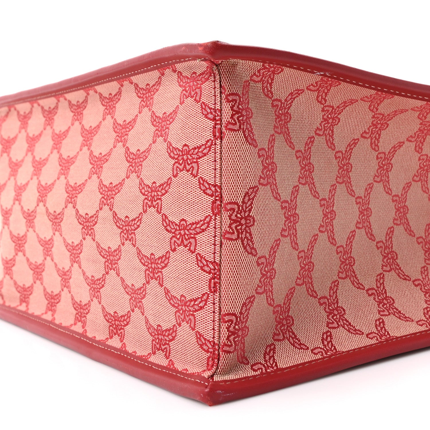 MCM Lauretos Nappa Medium Himmel Shopper Tote Red 9 of 9