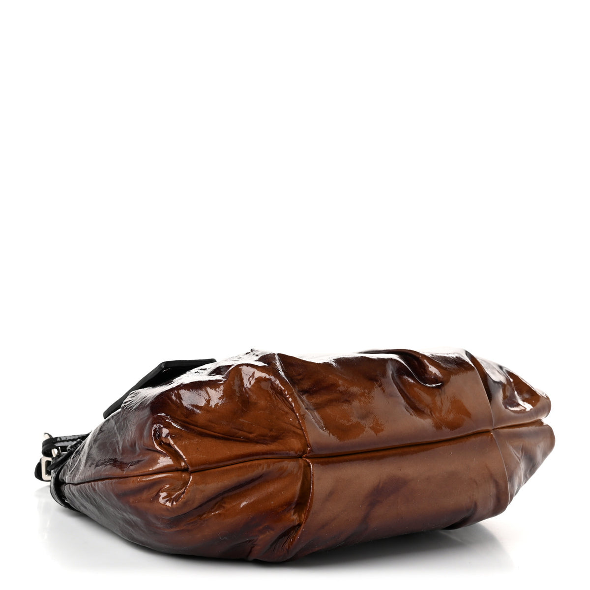 Vernice Sfumata Shoulder Bag Black Nudo