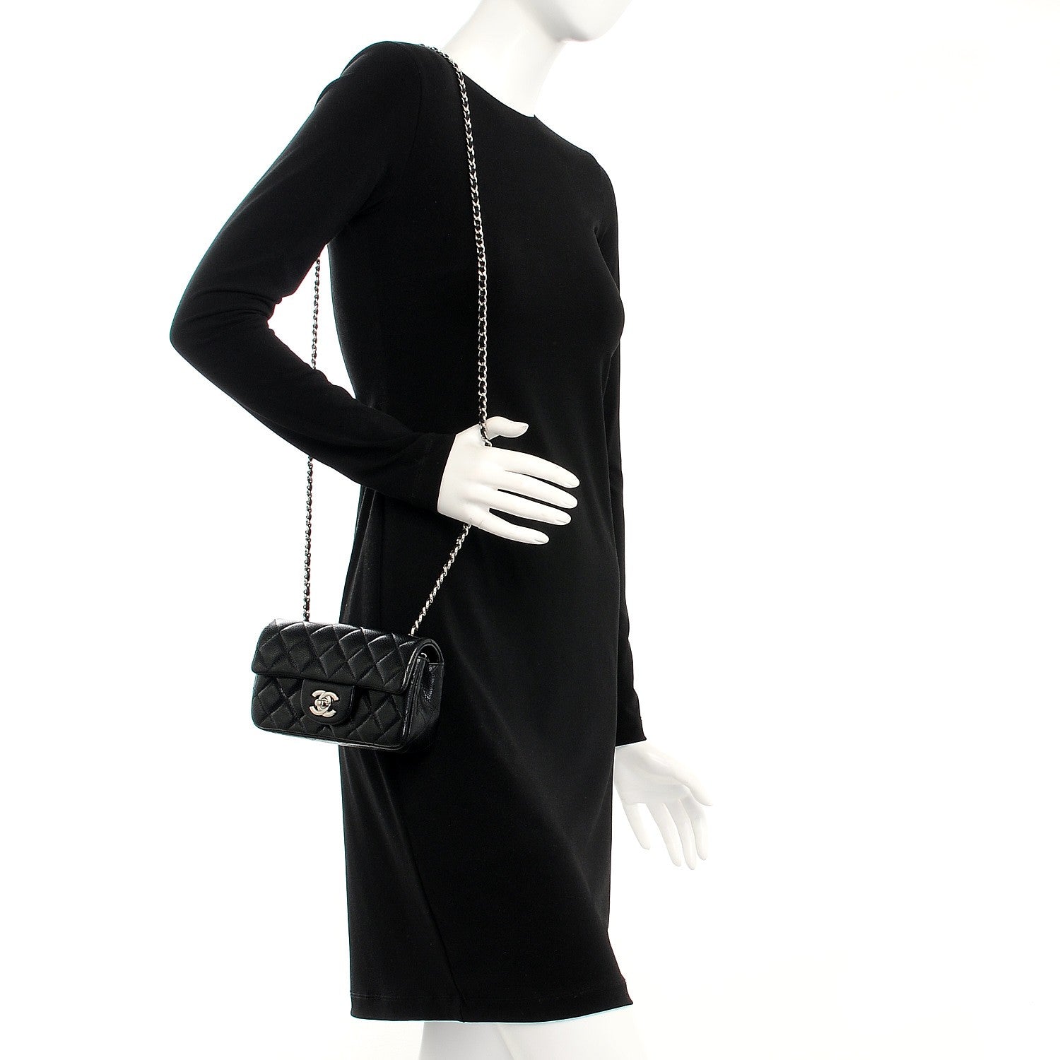 Chanel Caviar Quilted Extra Mini Flap Black 2 of 7