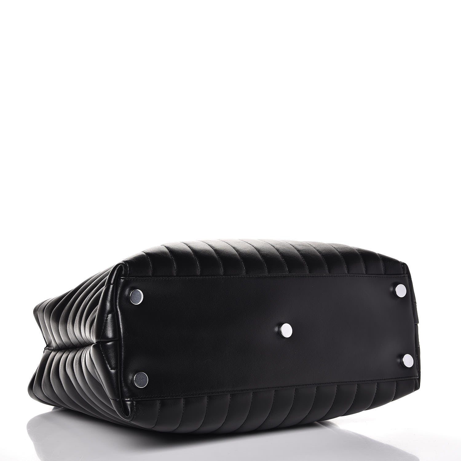 Saint Laurent Calfskin Y Quilted Monogram Large Loulou Shopper Black 5 of 8