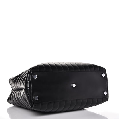 Saint Laurent Calfskin Y Quilted Monogram Large Loulou Shopper Black 5 of 8
