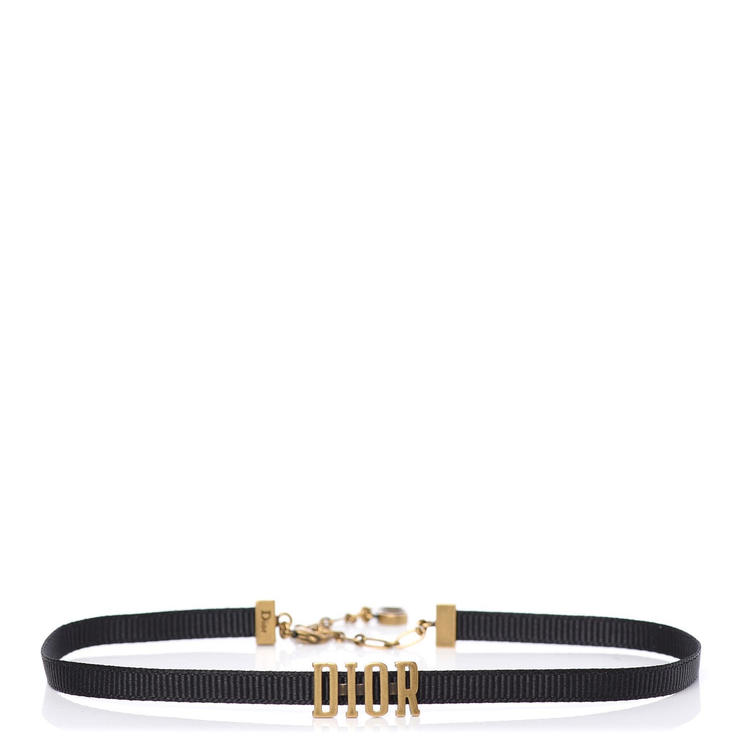 Christian Dior Grosgrain Ribbon Dio(r)evolution Choker Necklace Black 1 of 3