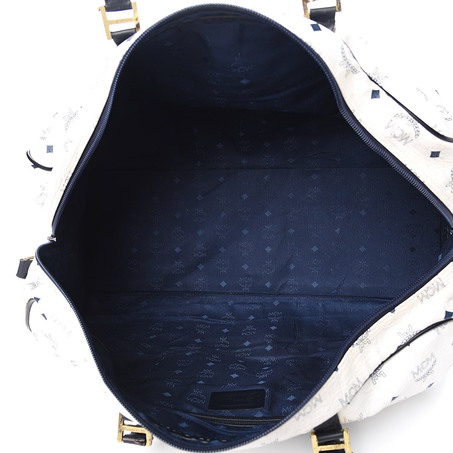 MCM Visetos Weekender Duffle Bag White 5 of 18