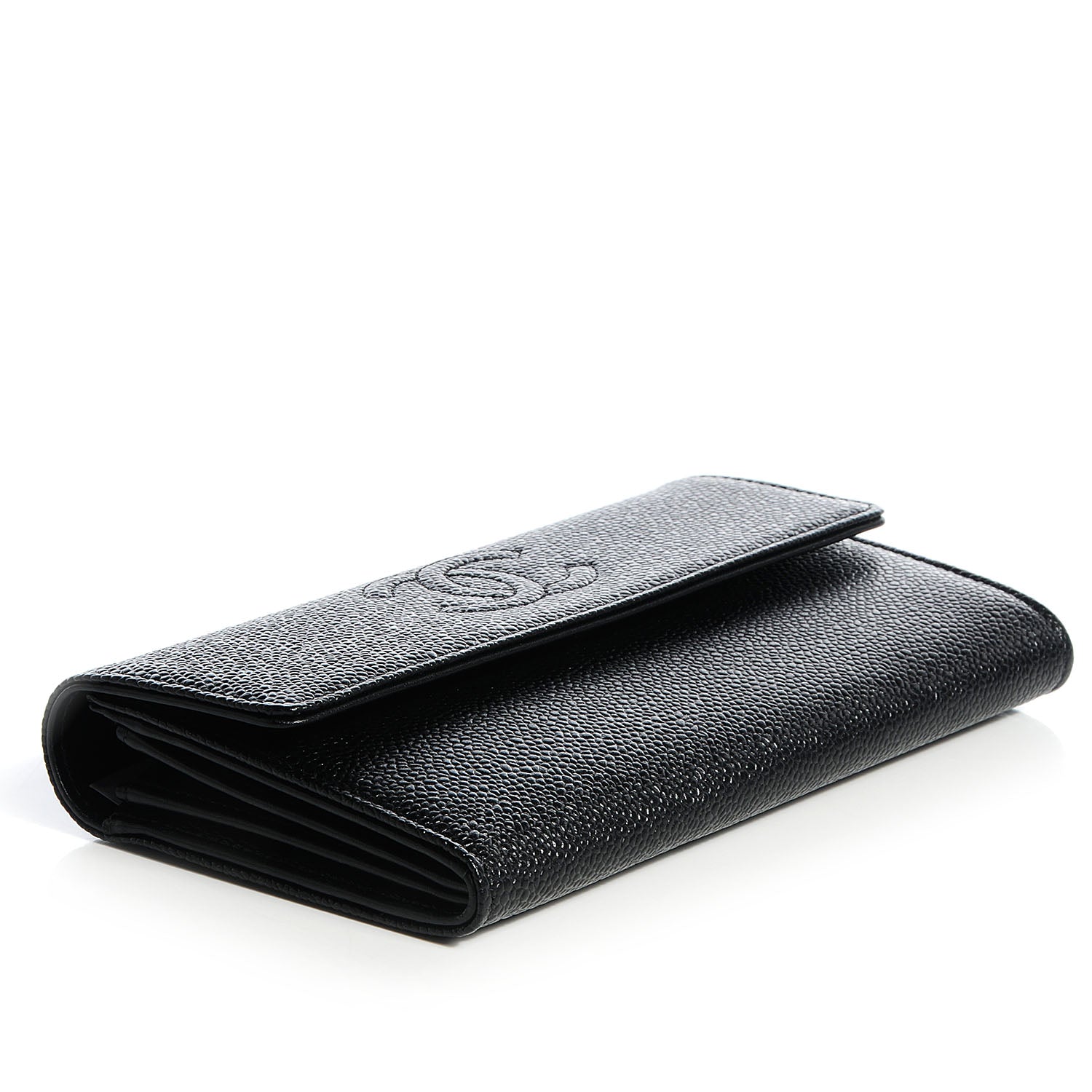 Chanel Caviar Large Gusset Flap Wallet Black 4 of 9