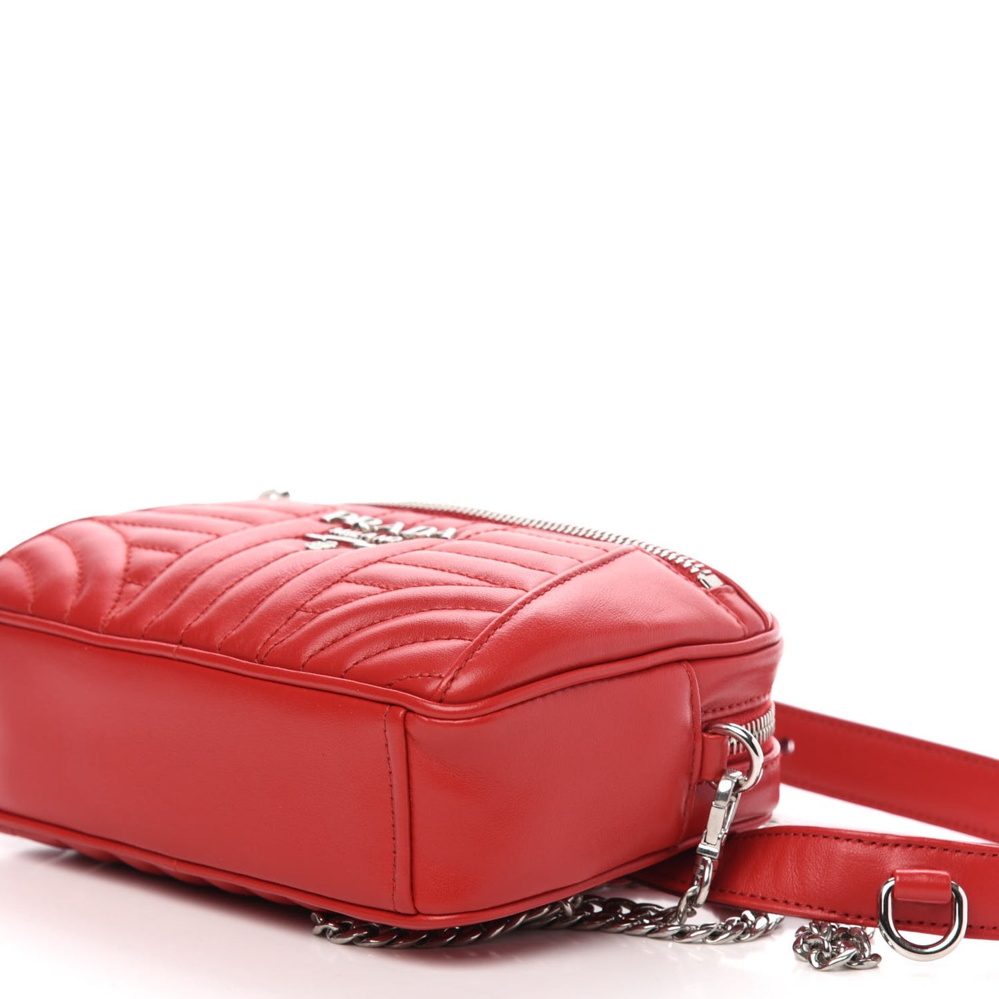 Soft Calfskin Impunture Diagramme Belt Bag Rosso