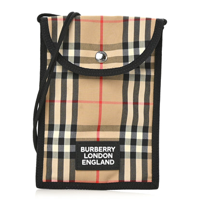 Burberry Nylon Vintage Check Phone Crossbody Archive Beige 1 of 8