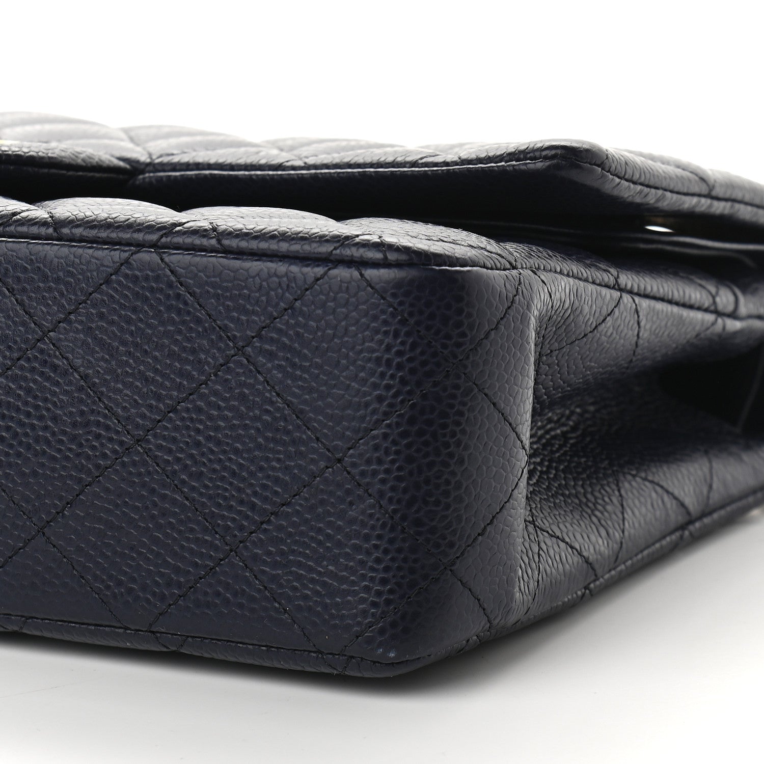 Chanel Caviar Quilted Medium Double Flap Navy 8 of 10