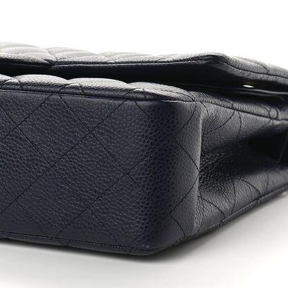 Chanel Caviar Quilted Medium Double Flap Navy 8 of 10