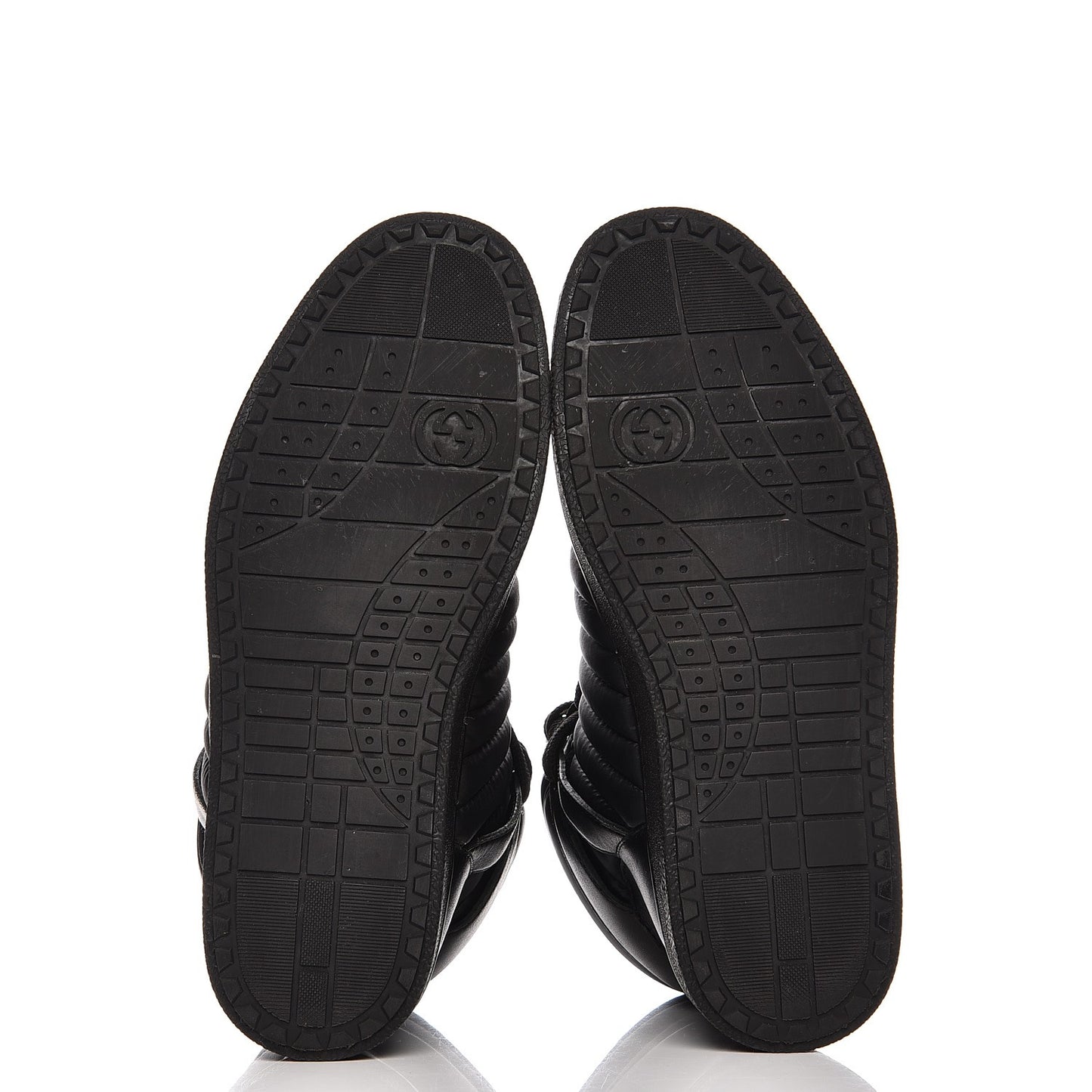 Nylon Calfskin Mens High Top Sneakers 8.5 Black