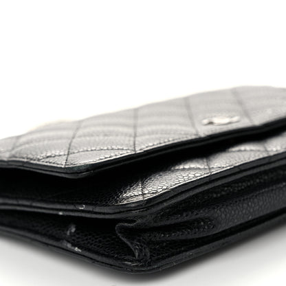 Chanel Caviar Quilted Wallet on Chain WOC Black 10 of 13