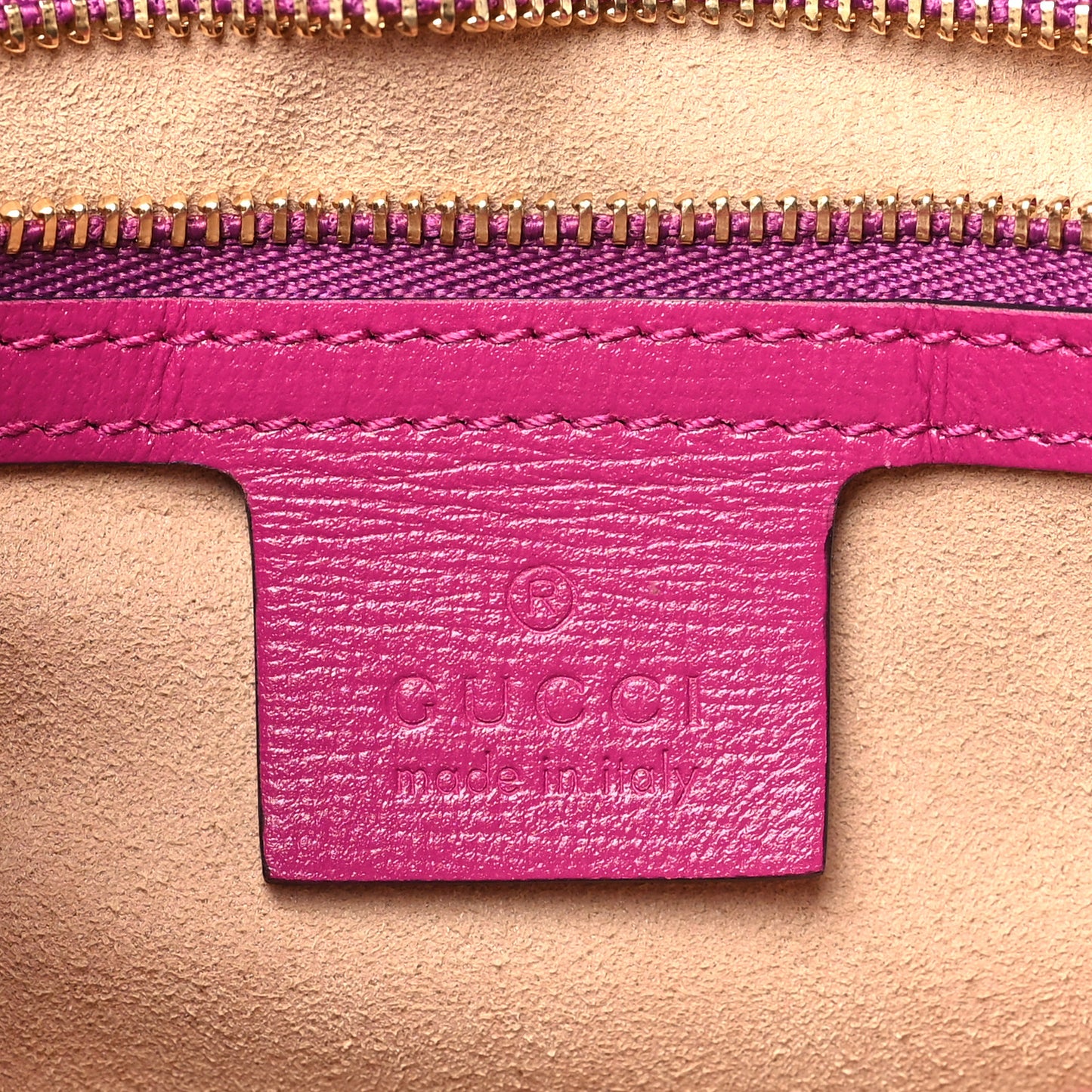 Suede Azalea Calfskin Small Marina Chain Shoulder Bag Fuchsia