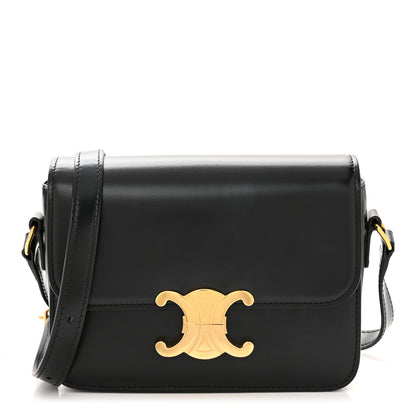 Celine Shiny Calfskin Teen Triomphe Black 1 of 12
