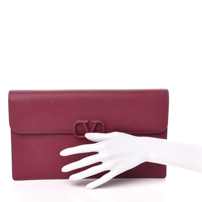 Valentino Garavani Grainy Calfskin VSling Pouch Raspberry 2 of 7