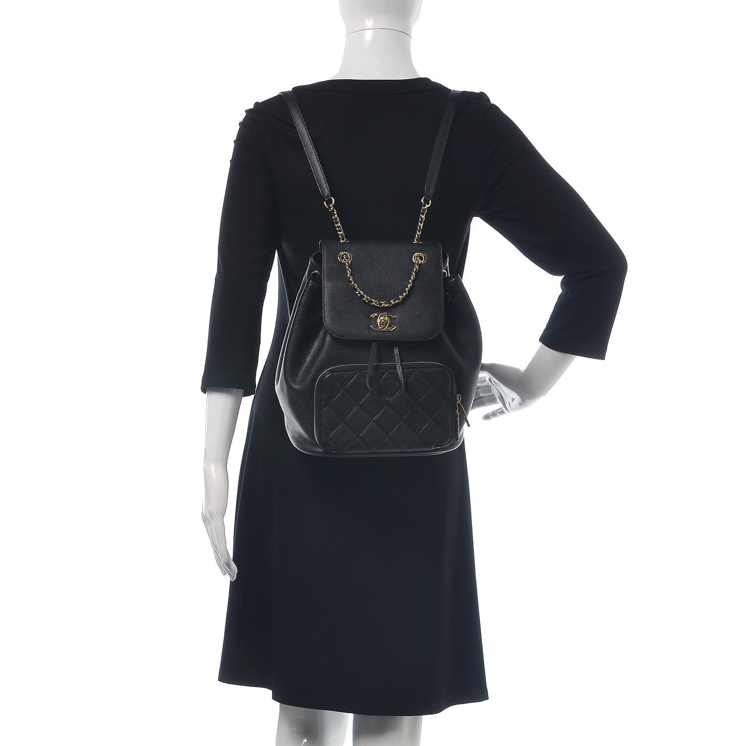 Chanel Caviar Quilted Business Affinity Backpack Black 2 of 8