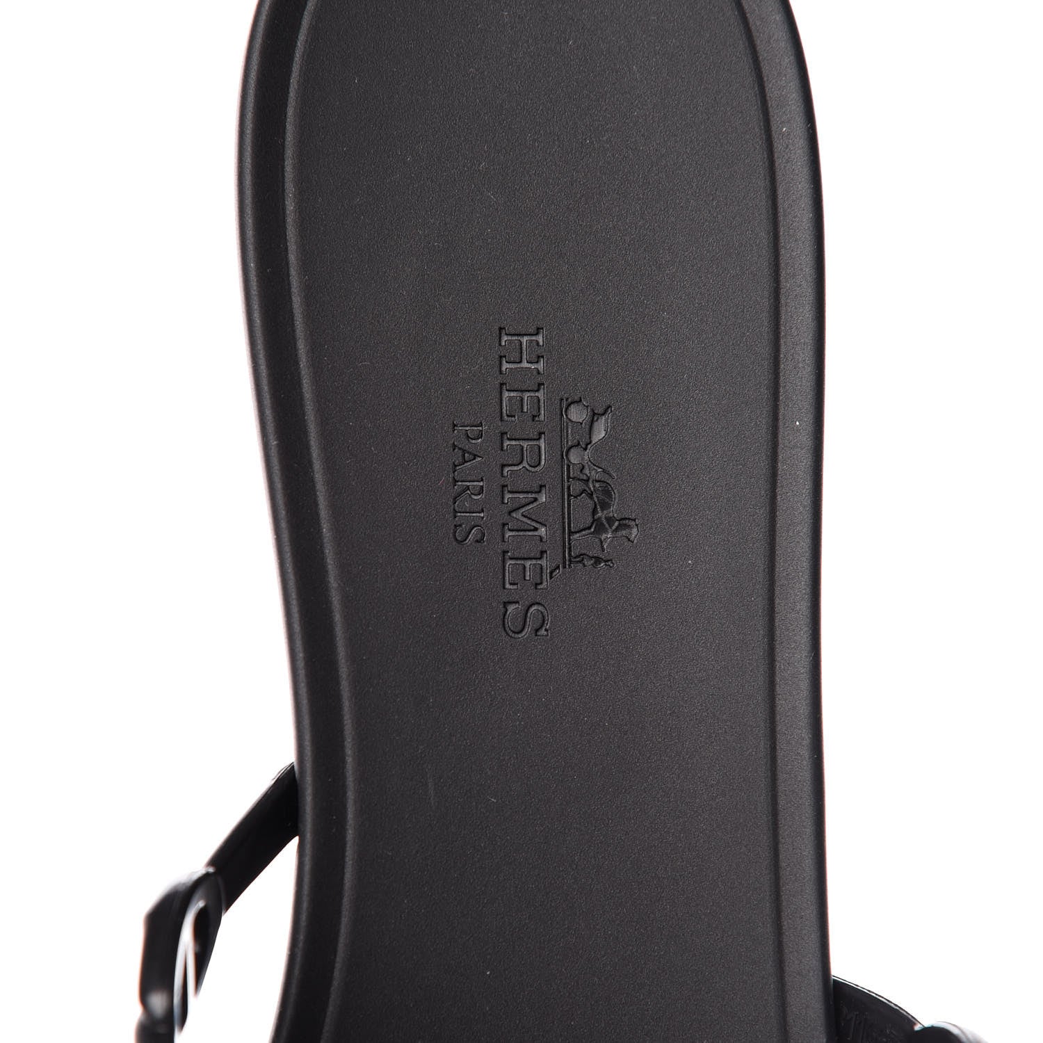 Hermes Rubber Chaine d'Ancre Rivage Sandals 38 Black 7 of 8
